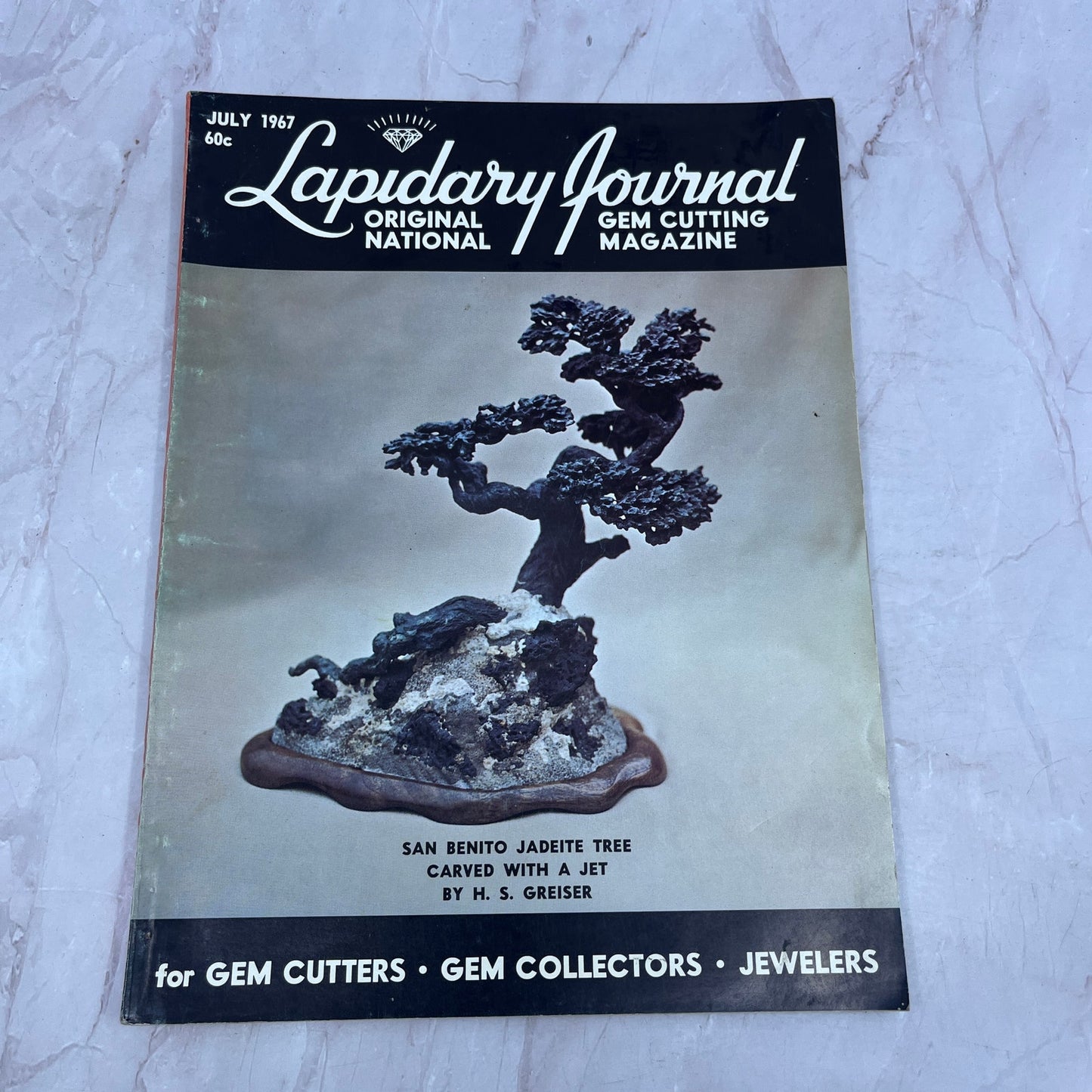 San Benito Jadeite Tree H.S. Greiser - Lapidary Journal Magazine - Jul 1967 M25