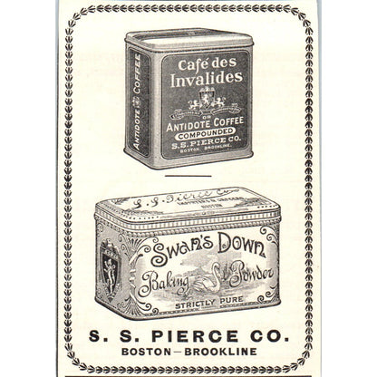 Antidote Coffee Baking Powder S.S. Pierce Co Boston c1905 Victorian Ad AE9-MA5