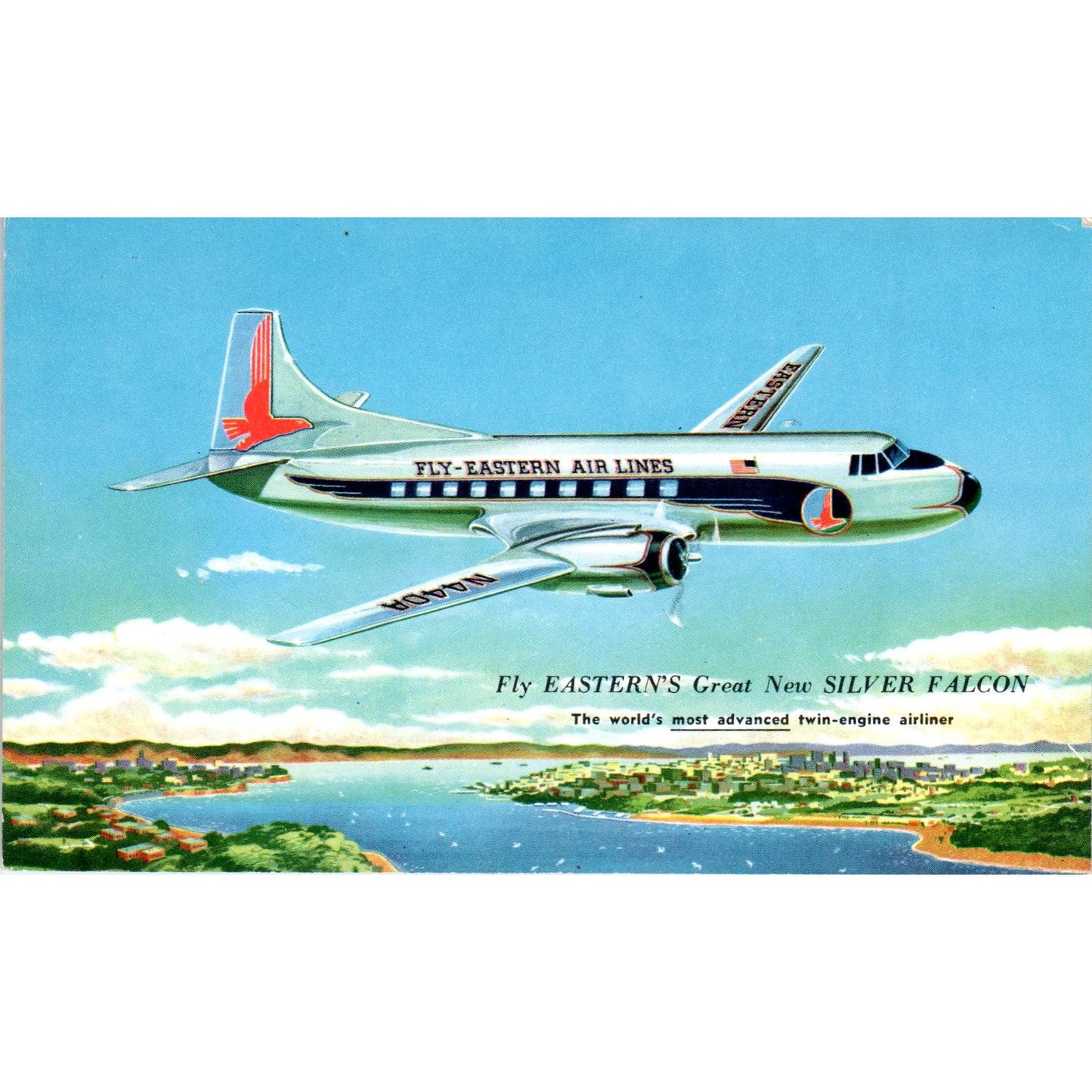 Silver Falcon Glenn L. Martin Company Vintage Postcard PC19