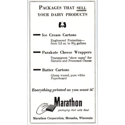 Toledo Scale Co, Marathon Corporation Menasha WI 1953 Ad AE9-DC2