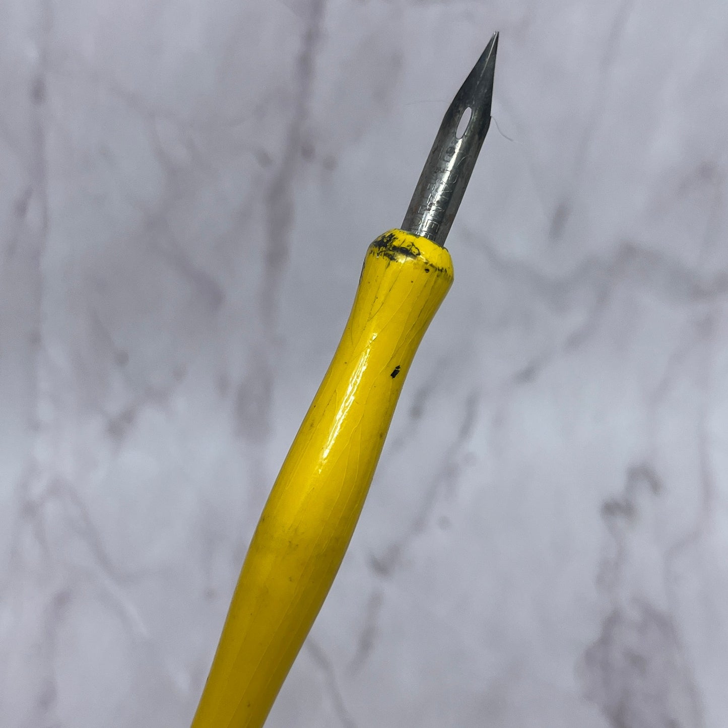 Bradley of Vermont No. 36 Yellow Wood Vintage Fountain Dip Pen w/ Nib TC5-DP-10