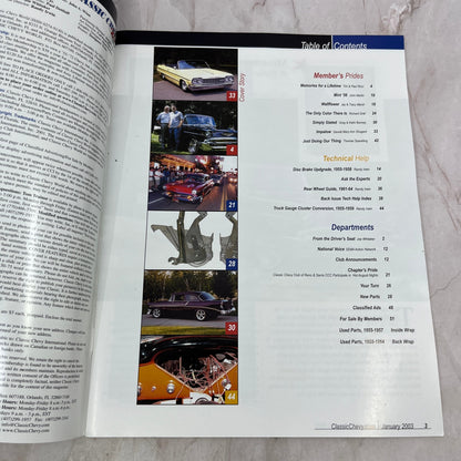 Dave & Mary Ann Shugard Millsboro DE Classic Chevy World Magazine - Jan 2003 M29