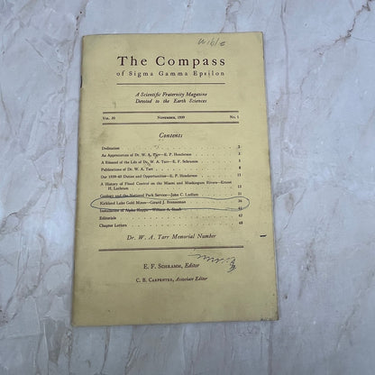 1939 Nov The Compass of Sigma Gamma Epsilon Newsletter E.F. Schramm TJ4-P1