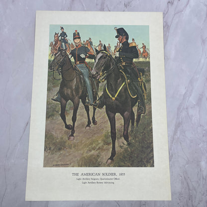 1855 Light Artillery Quartermaster, Artillery Battery Advancing Art Print V14-4