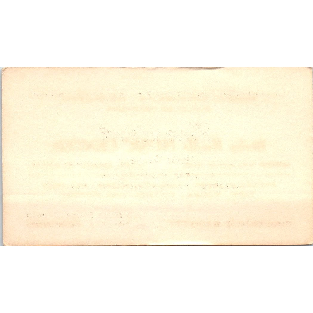 Benaderet Music Company Long Beach CA Vintage Business Card SD8-B20