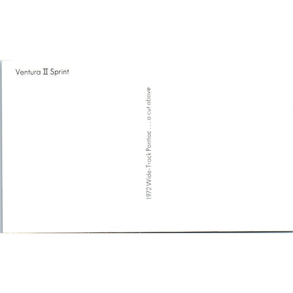 1972 Wide Track Pontiac Ventura II Sprint Brown Vintage Postcard PC12