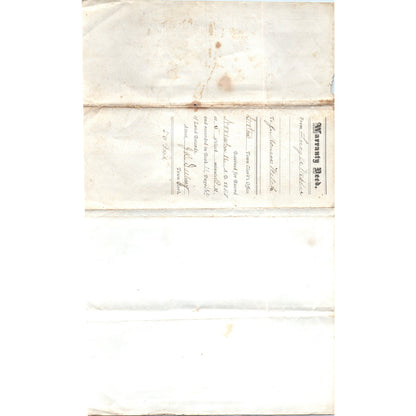 1887 Warranty Deed Lucy A. Webber to James M. Welch Groton VT AF7-E7
