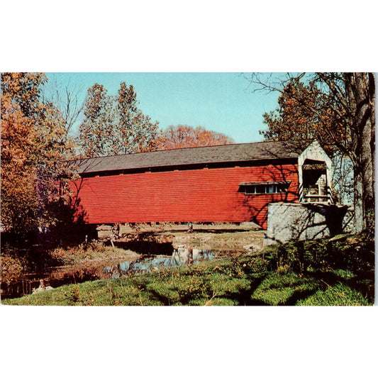 Jim E. Hess Photo Covered Bridge Pennsylvania Dutch Country Vintage Postcard PD4