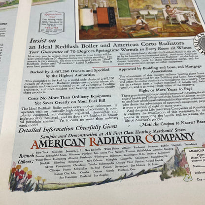 American Radiator Company 2 Pages 1928 Original Magazine Advertisement FL6-8