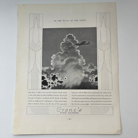 Crane's Fine Papers - Dalton Massachusetts 1935 Ad V1-5