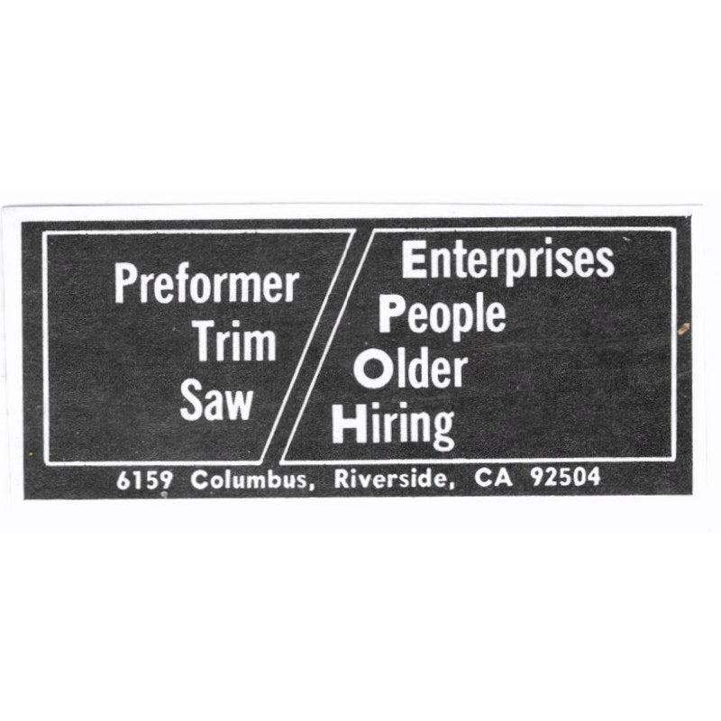 Performer Trim Saw Riverside California 1972 Ad AF8-S3