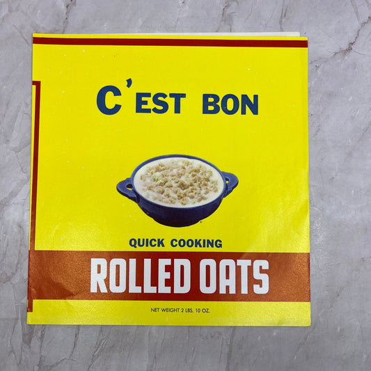 C'est Bon Rolled Oats Label Kane Miller Corp Yonkers New York TH9