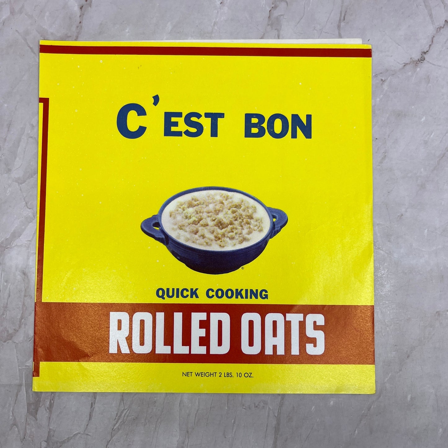 C'est Bon Rolled Oats Label Kane Miller Corp Yonkers New York A19