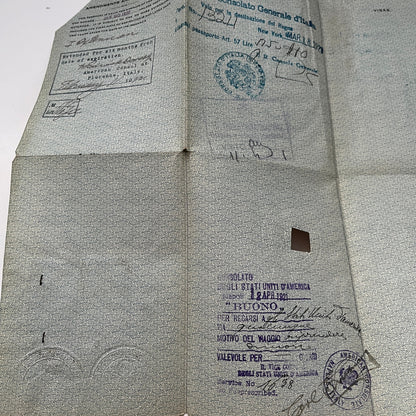 August Borrelli Brooklyn New York WWI Antique 1921 Passport TK3-CC1