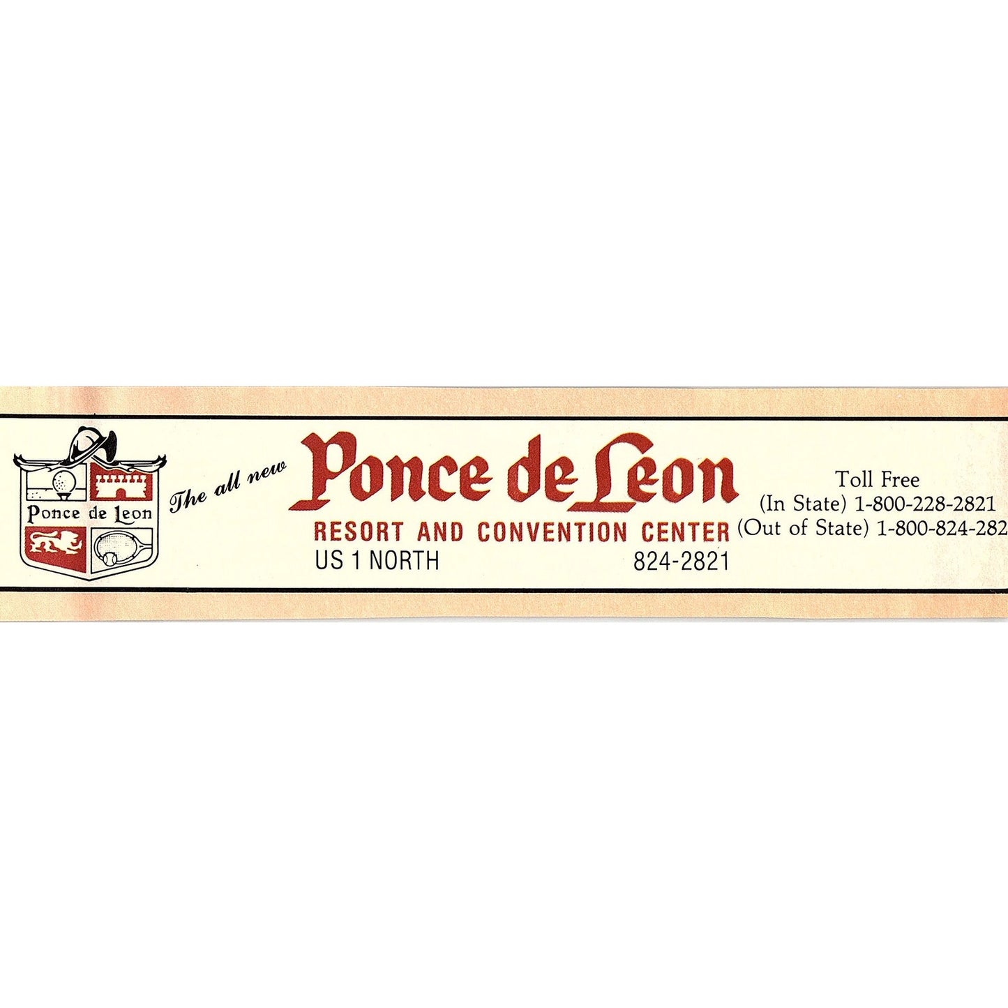 Ponce De Leon Resort and Convention Center St. Augustine FL 1989 Ad AF9-12