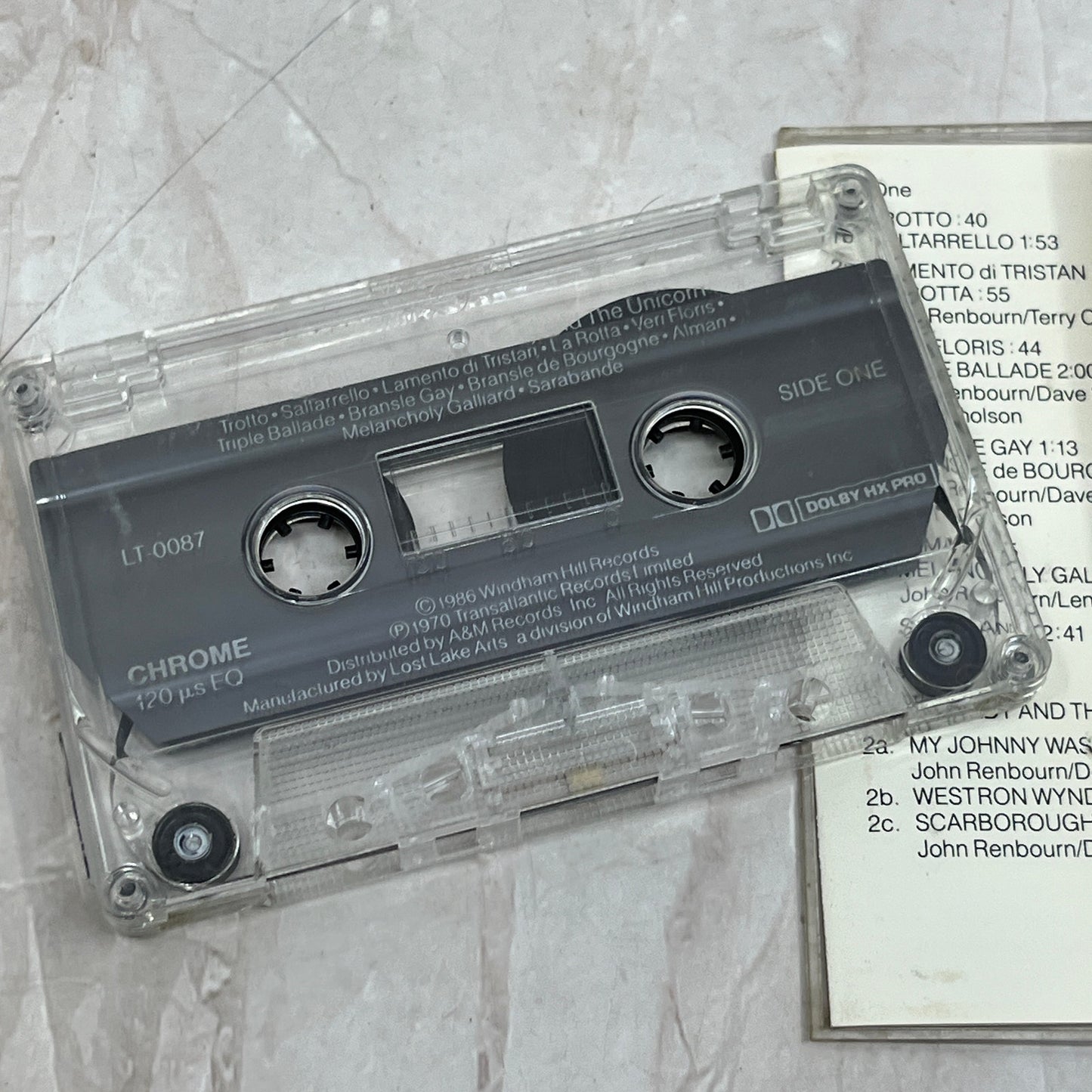 John Renbourn The Lady and the Unicorn Cassette Tape Ti5-CT3