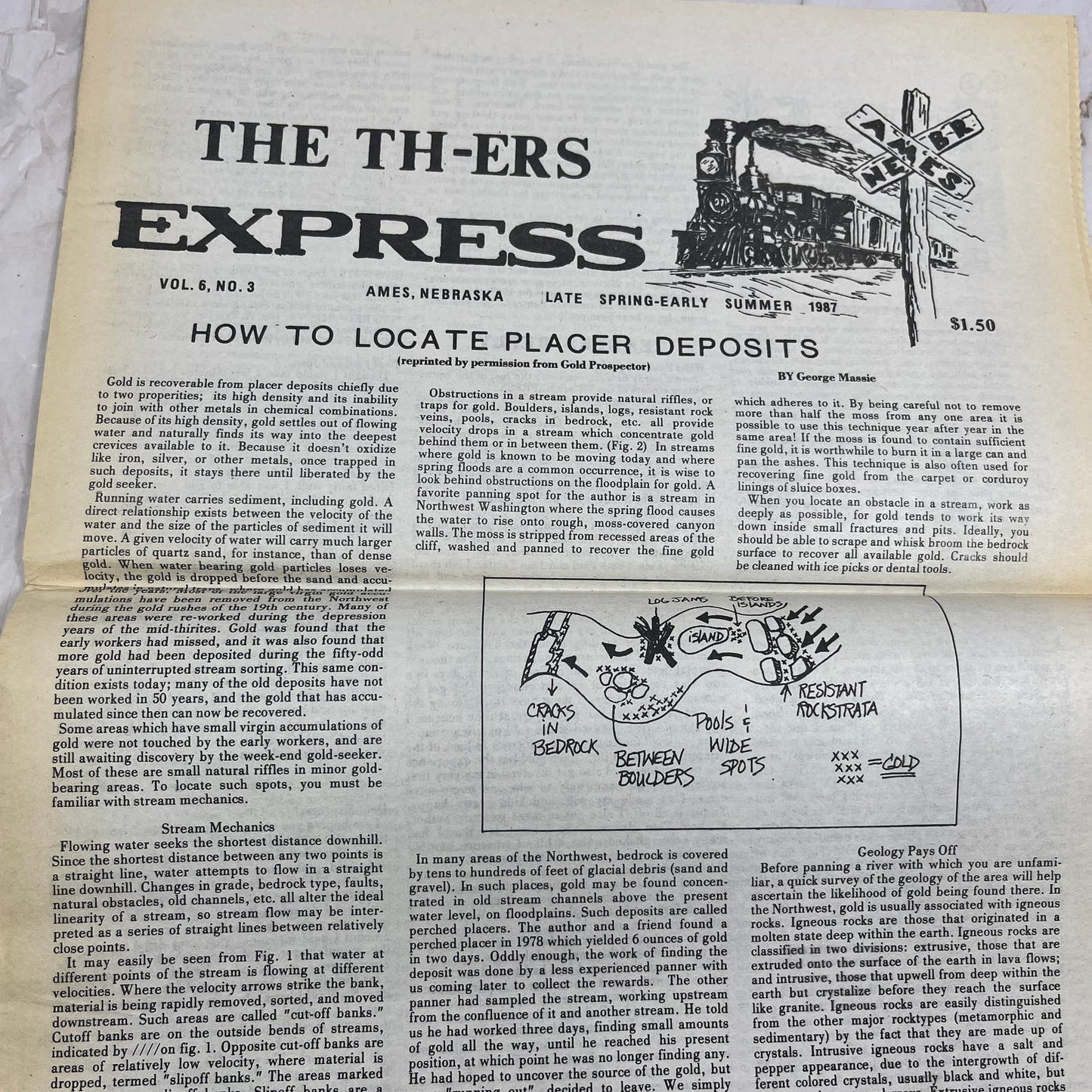 1987 Vol 6 No 3 TH-ers Express Treasure Hunting Newspaper Fremont NE M20