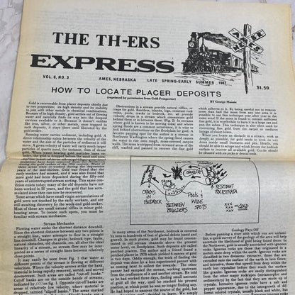 1987 Vol 6 No 3 TH-ers Express Treasure Hunting Newspaper Fremont NE M20