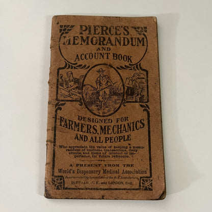 1919 Pierce's Memorandum and Account Book for Farmers, Mechanics H3-5