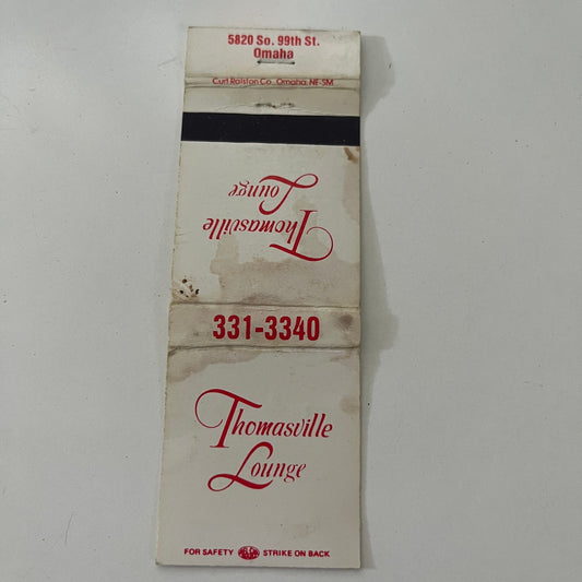Thomasville Lounge Omaha NE Huskers Football 1988 Schedule Matchbook MB28-2