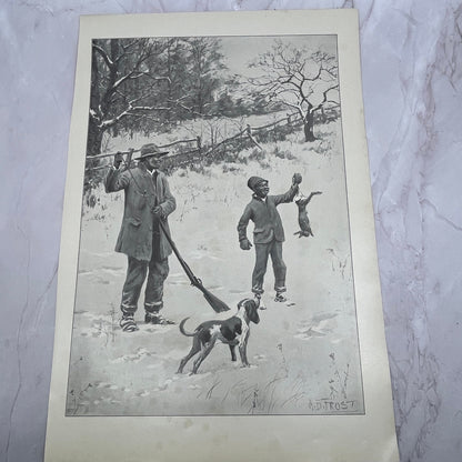 The Muzzle Loading Gun African American Hunting 1904 A.B. Frost Art Print V14-3