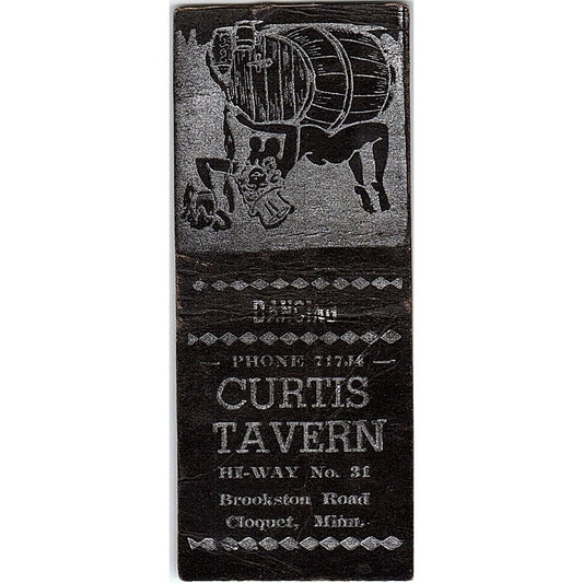 Curtis Tavern Cloquet MN Vintage Matchbook Cover SC7-Y1