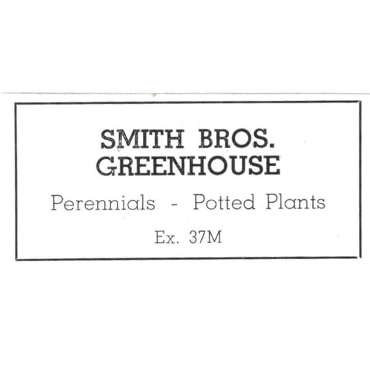 Smith Bros. Greenhouse Perennials Plants Minnesota 1940 Magazine Ad AF1-SS5