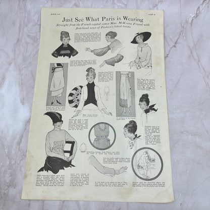 Styles Women are Wearing in Paris 1918 Magazine Ad FL6-10