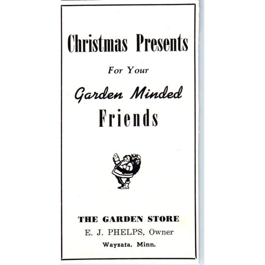 The Garden Store Christmas Gifts E.J. Phelps Wayzata MN 1940 Magazine Ad AF1-OM