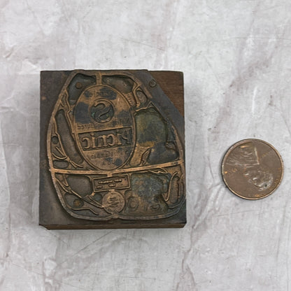 Retro Copper Swift & Company Picnic Ham Letterpress Printers Block Plate SF5