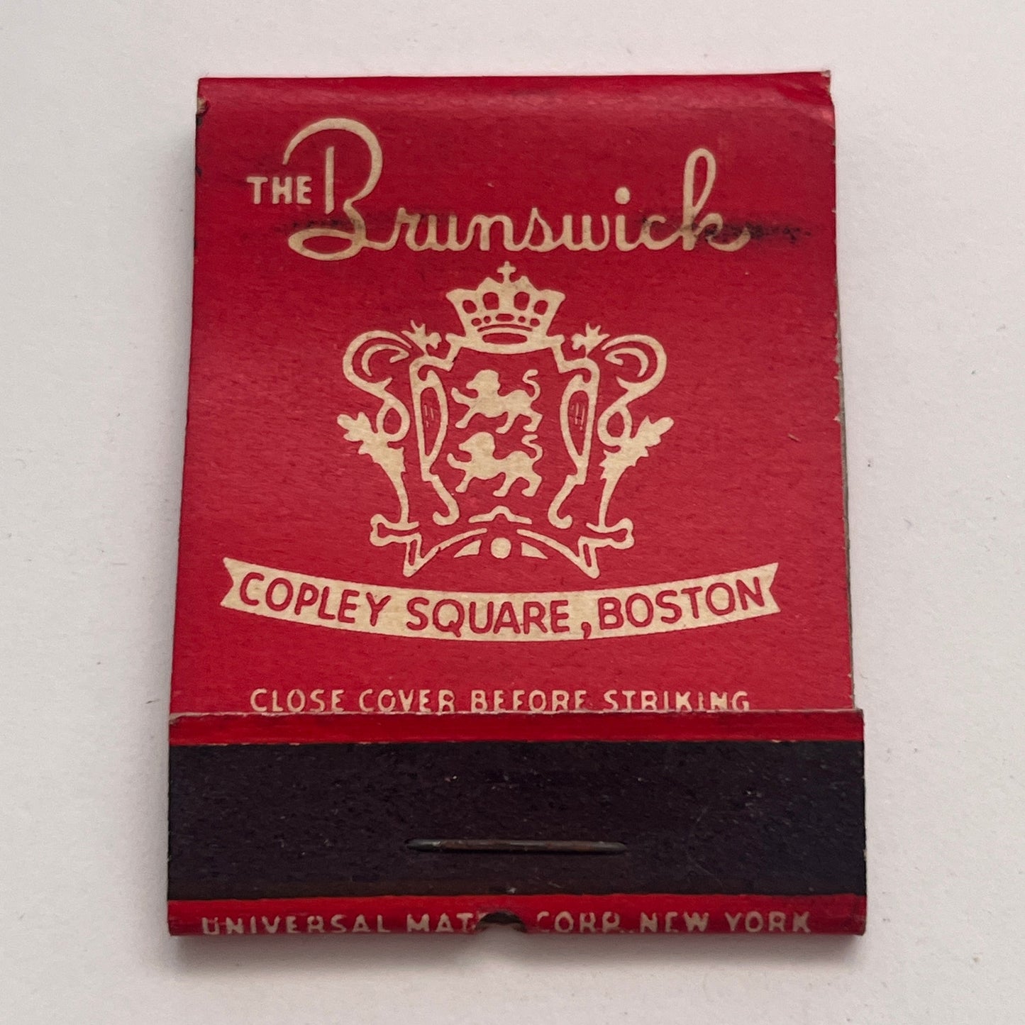 The Brunswick Copley Square Boston Vintage Matchbook Cover TB8-MB-7