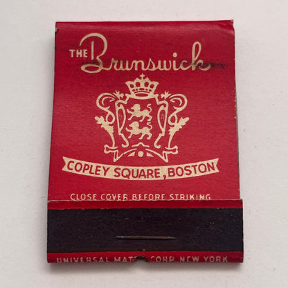 The Brunswick Copley Square Boston Vintage Matchbook Cover TB8-MB-7
