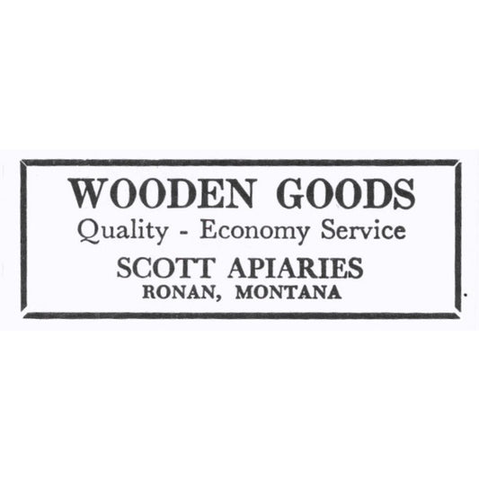 Scott Apiaries Wooden Goods Ronan MT 1964 Magazine Ad AK6-S15