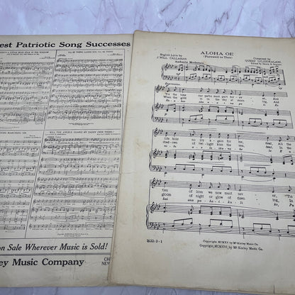 Aloha Oe Farewell to Thee Queen Liliuokalani 1916 Sheet Music V15