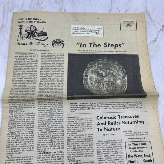 1980 March - In the Steps of the Treasure Hunter Newspaper - Mule Creek NM M11