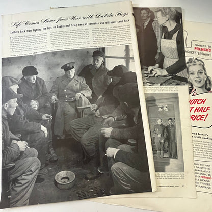 Soldiers Back From Guadalcanal 3 Pages 1940s WWII Era Article V29-5
