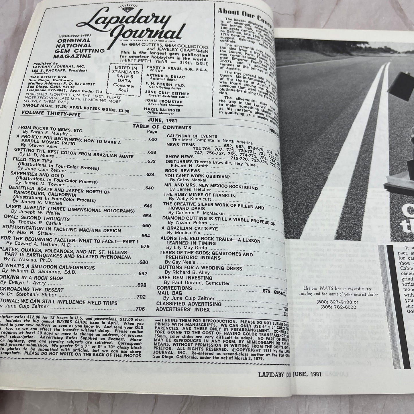 Beaker With Agate Cameos - Lapidary Journal Magazine - Jun 1981 M25