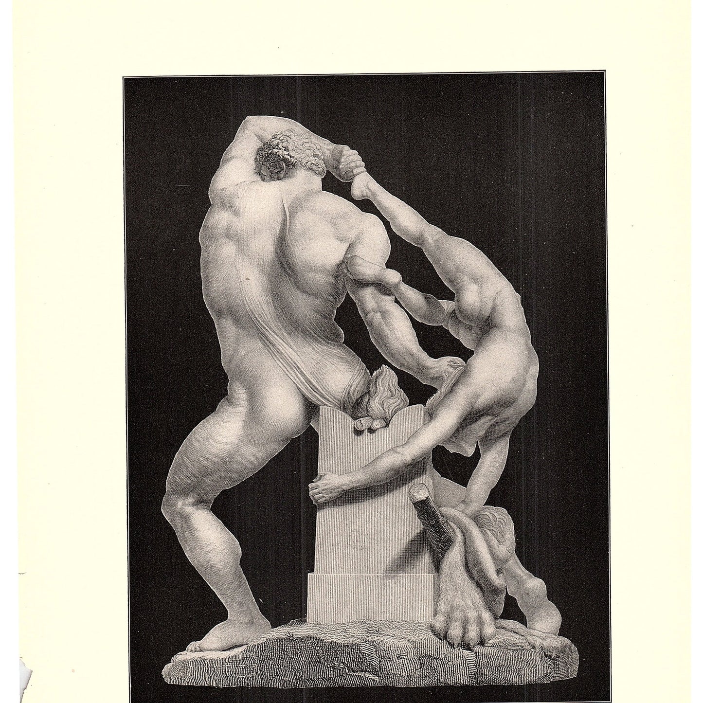 Hercules and Lichas - Antonio Canova - 1898 Litho Art Print D19