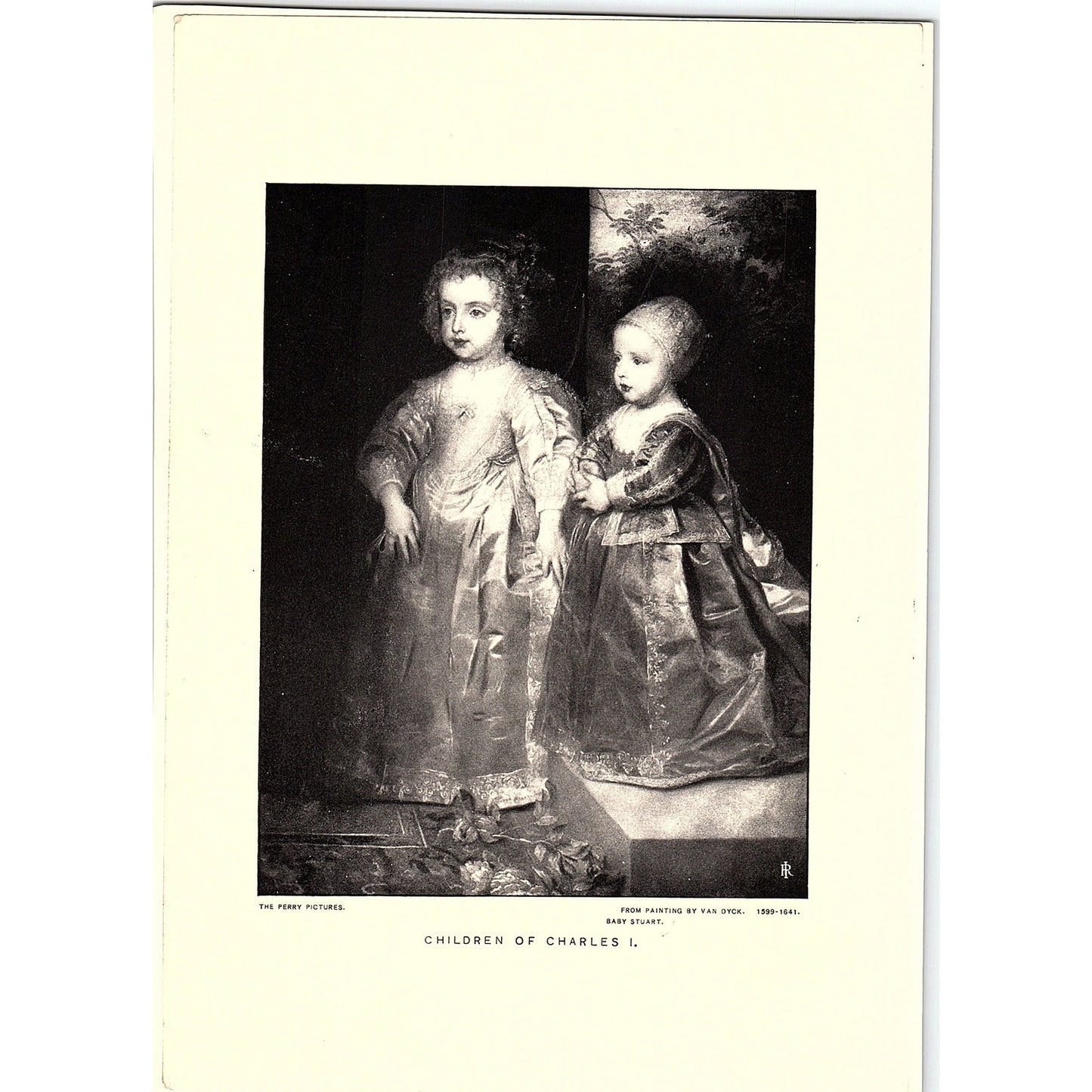 Perry Pictures Children of Charles I Van Dyck Vintage Art Print 5x7" V17