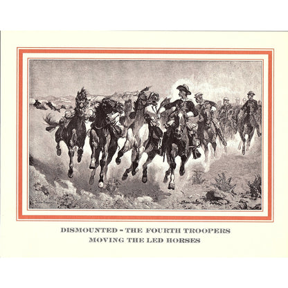 Frederic Remington Dismounted - The Fourth Troopers Horses Art Print 8.5x11 V5