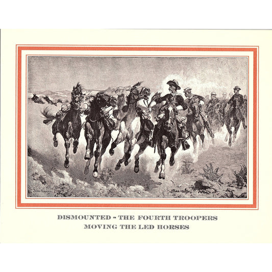 Frederic Remington Dismounted - The Fourth Troopers Horses Art Print 8.5x11 V5