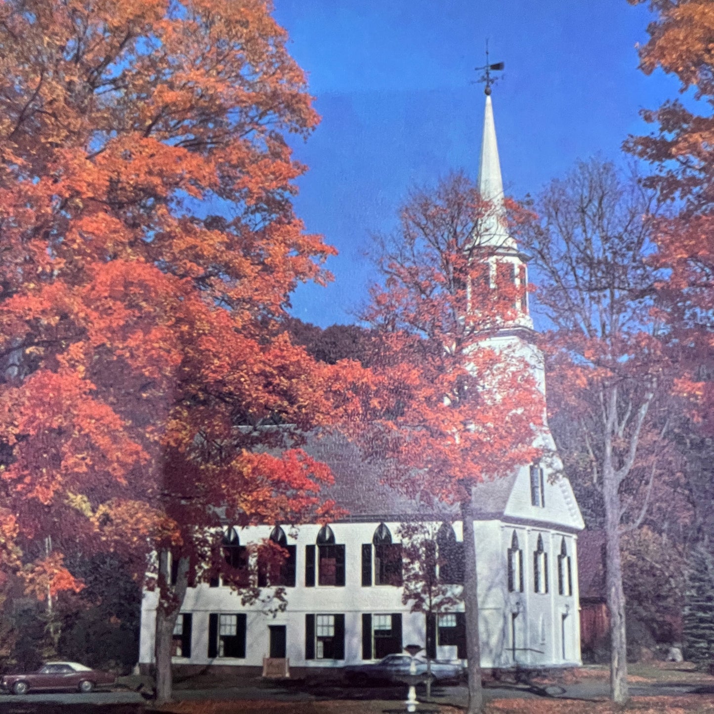 Townshend Church - Vermont Autumn Gold 7x10" Art Print V17