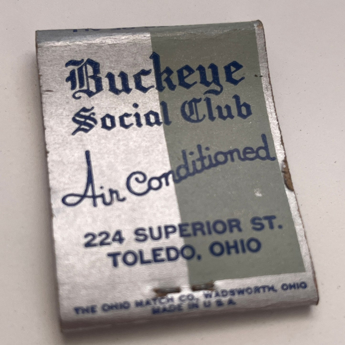 Buckeye Social Club, Club Devon Toledo OH Vintage Matchbook Cover TB8-MB-5