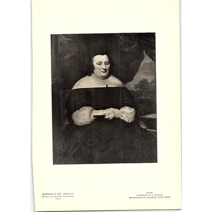 Portrait of a Woman - Maes - 1908 Litho Art Print AF5-5