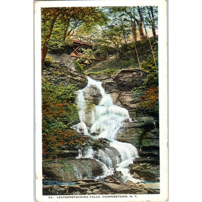 1922 Leatherstocking Falls Cooperstown NY Postcard PC7