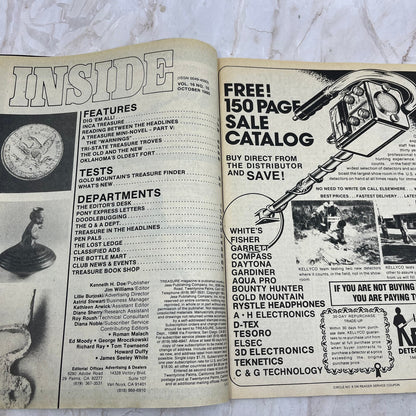 1985 Oct - Treasure Magazine - Treasure Hunting Metal Detecting Gold Coins M10