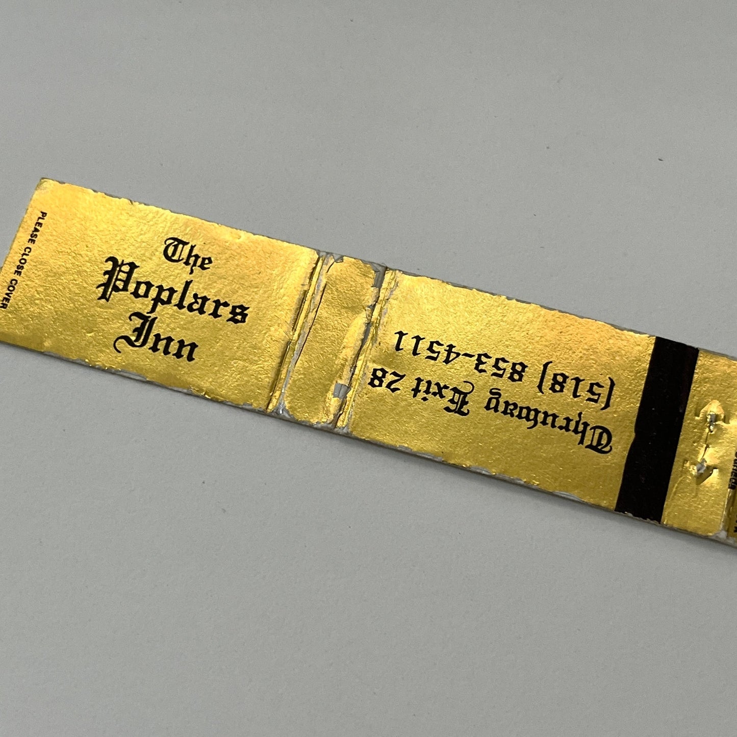 The Poplars Inn Fultonville-Fonda New York Vintage Matchbook Cover TB6-MB1-14