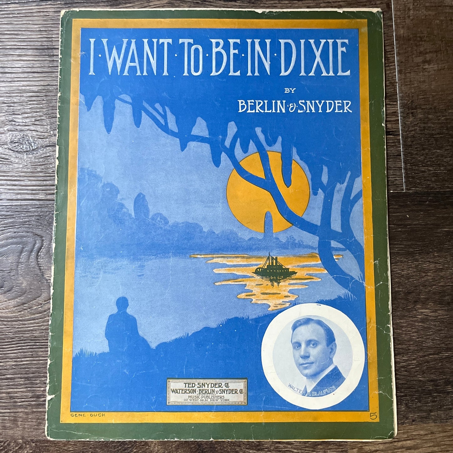 Walter A. Blaufuss I Want to Be In Dixie Irving Berlin 1912 Sheet Music V13