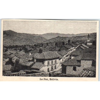 La Paz Bolivia 1901 Engraving AF2-P3