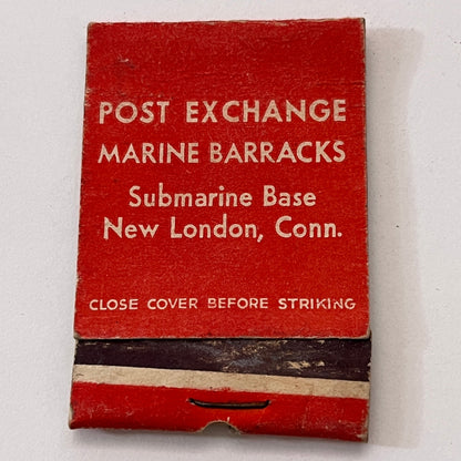 Post Exchange Marine Barracks Submarine Base New London CT Matchbook TB8-MB2-10